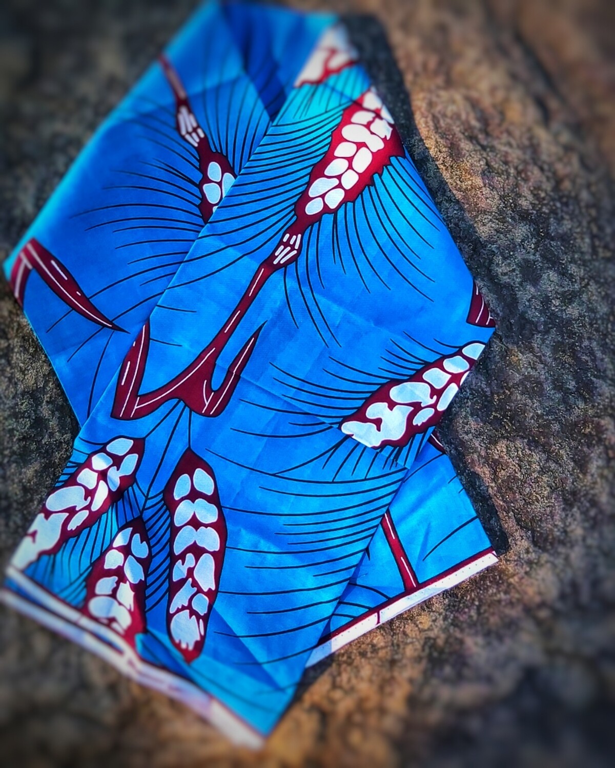 Blue soft Africa headwrap