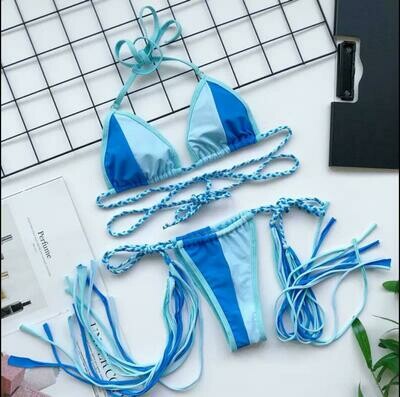 Tassel bikini - Blue