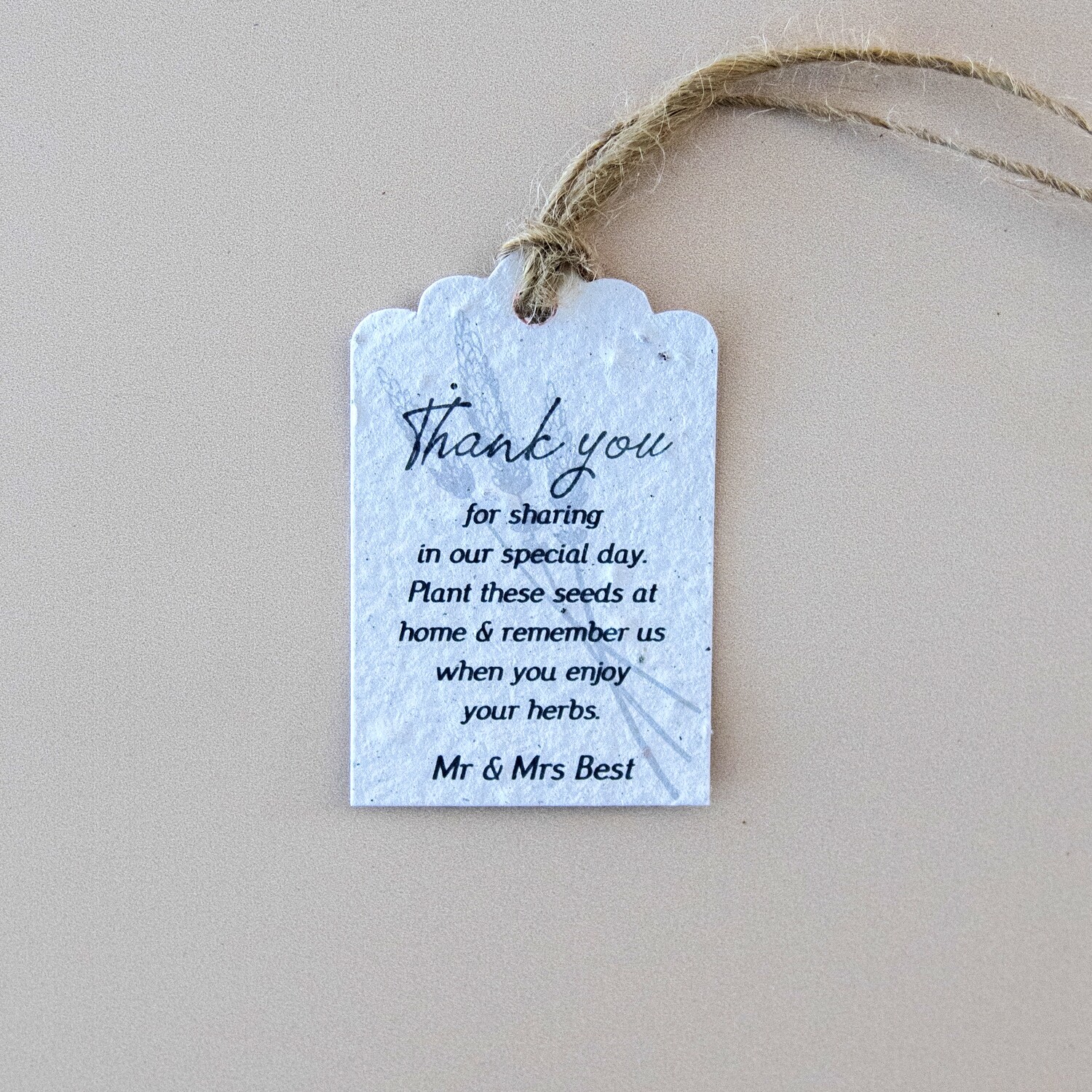 Tags - Crinkle Cut Single Side 45mm x 70mm