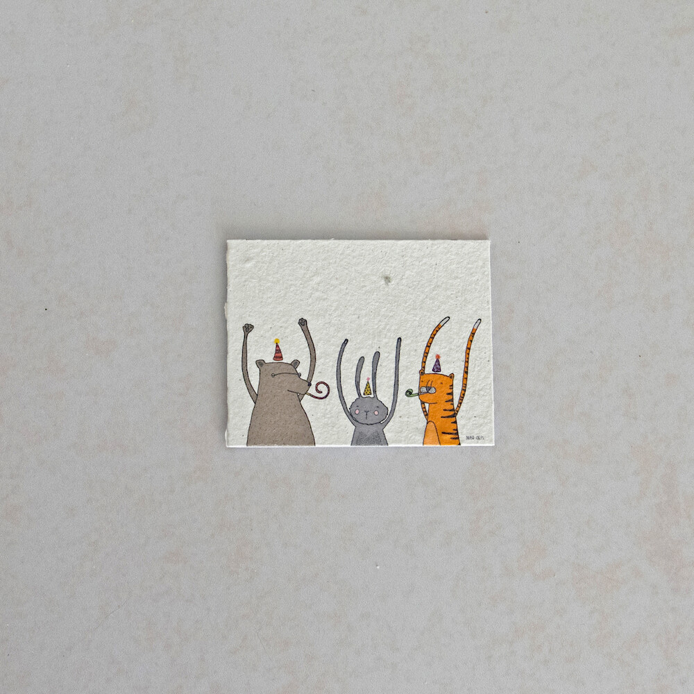Mini Card - Happy Birthday Animals