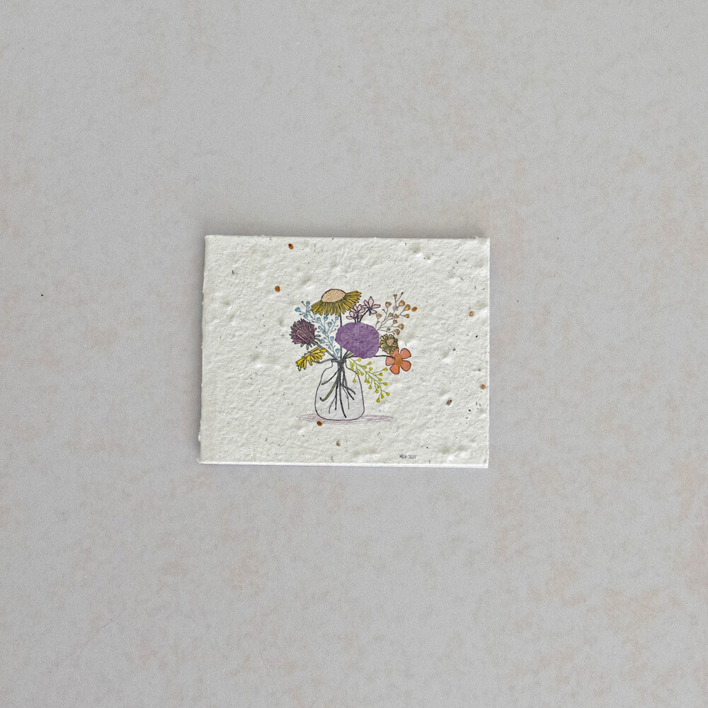 Mini Card - Flowers in Vase