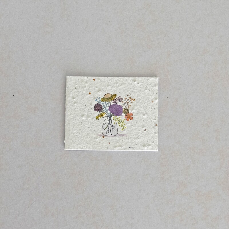 Mini Card - Flowers in Vase