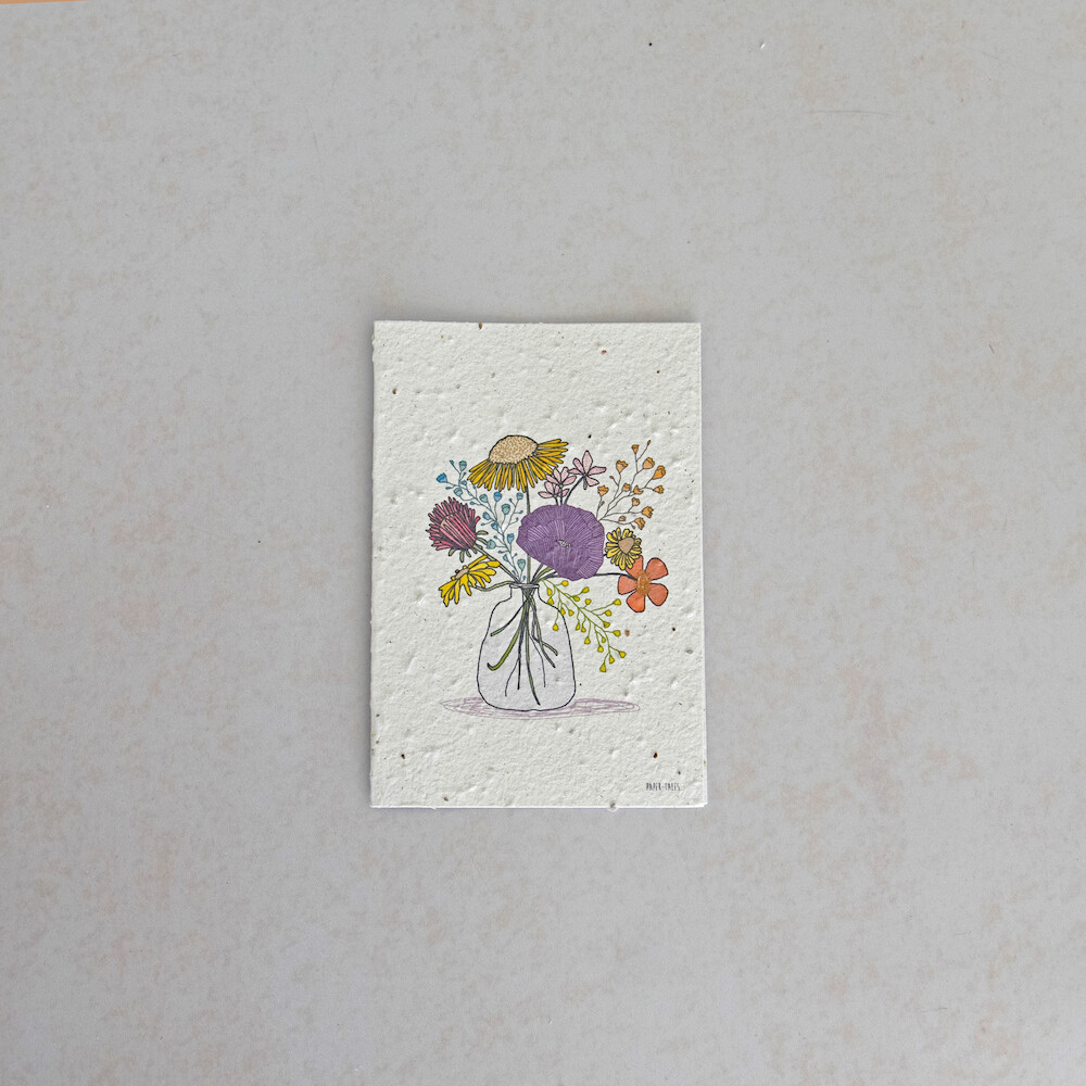 Rectangular Card - Flowers in Vase