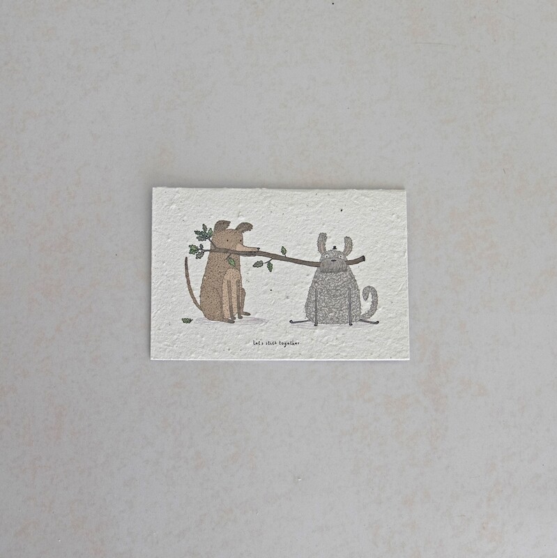 Rectangular Card - Let's stick Together