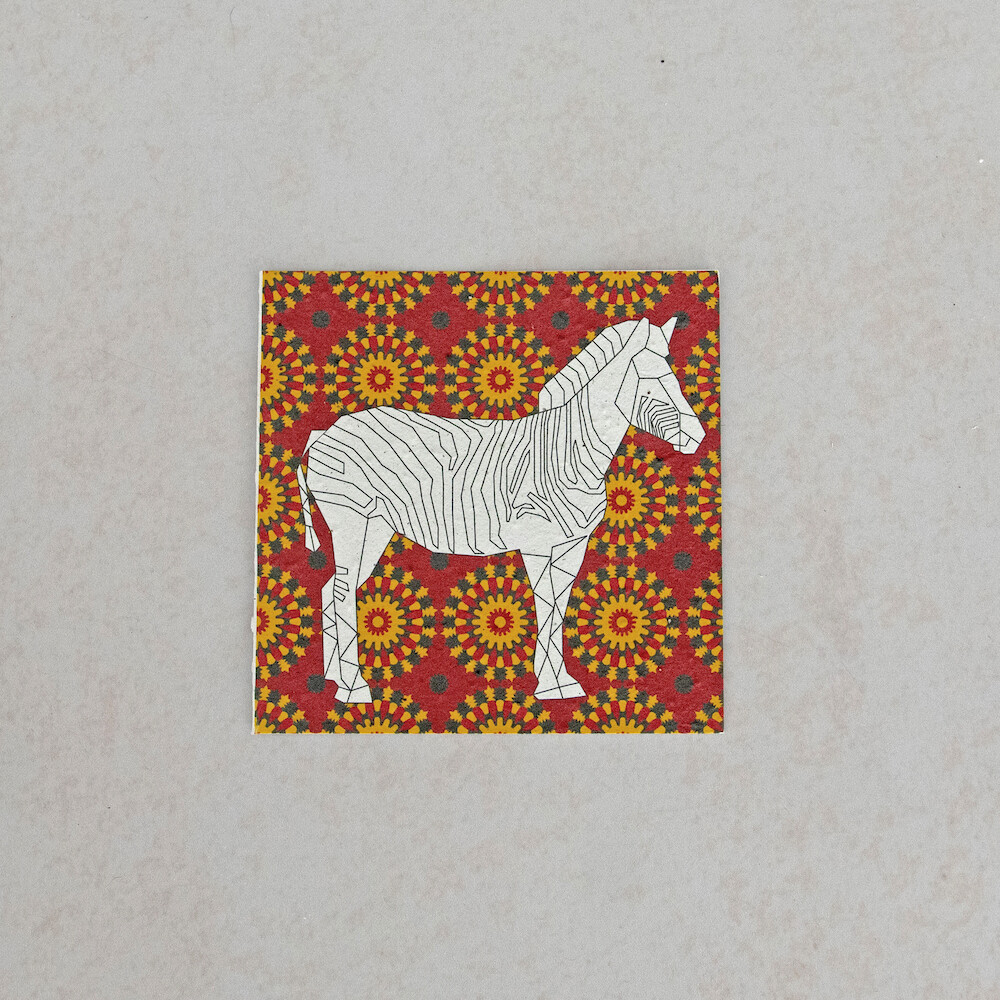 Square Card - Zebra