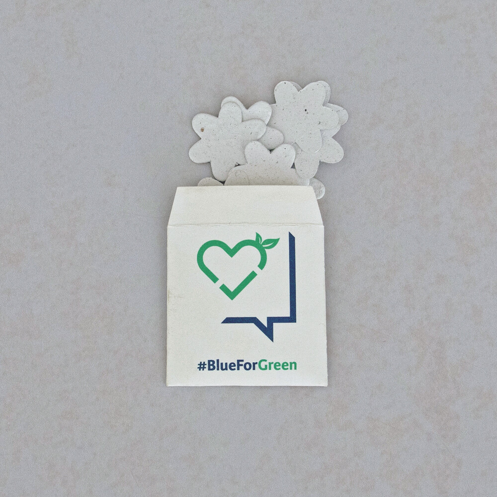 Recycled Paper Envelopes - (small envelopes with 15 Growing Paper confetti shapes inside)