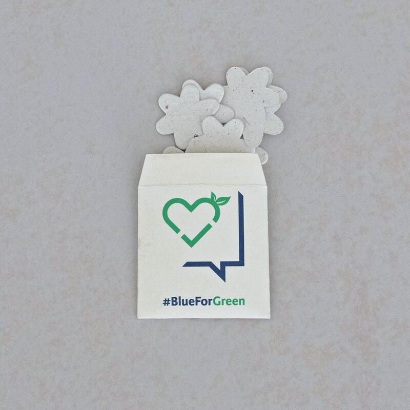 Recycled Paper Envelopes - (small envelopes with 15 Growing Paper confetti shapes inside)