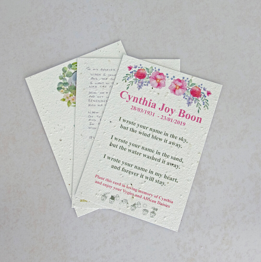 Funeral Flyers Double Side Print 140mm x 200mm