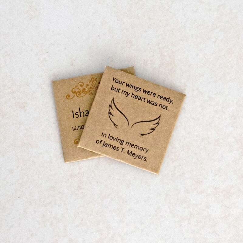 Kraft Paper Envelopes (small envelopes packed with seeds inside) 60mm x 60mm