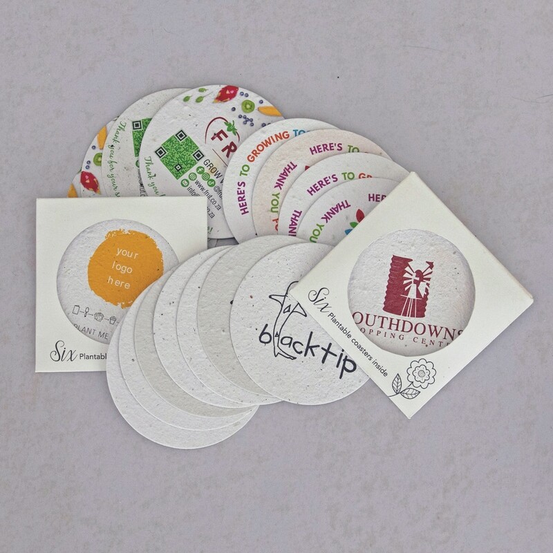 Growing Paper Coaster Pack - 4 coaster Pack - SINGLE SIDE PRINT