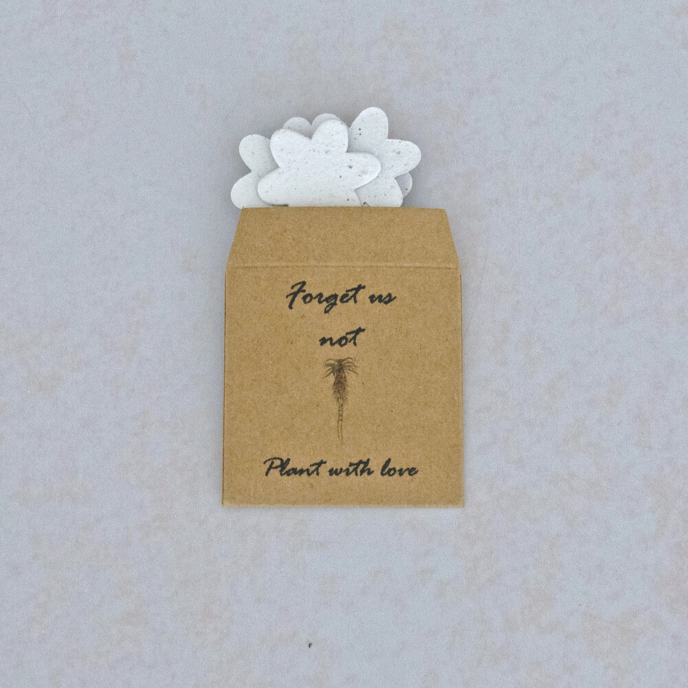Kraft Paper Envelopes - (small envelopes with 15 Growing Paper confetti shapes inside)