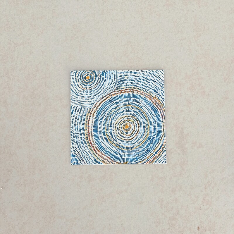 Square Card - Blue Circles
