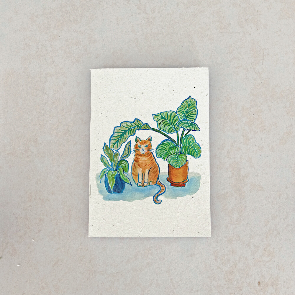 Notebook - Cat &amp; Plants