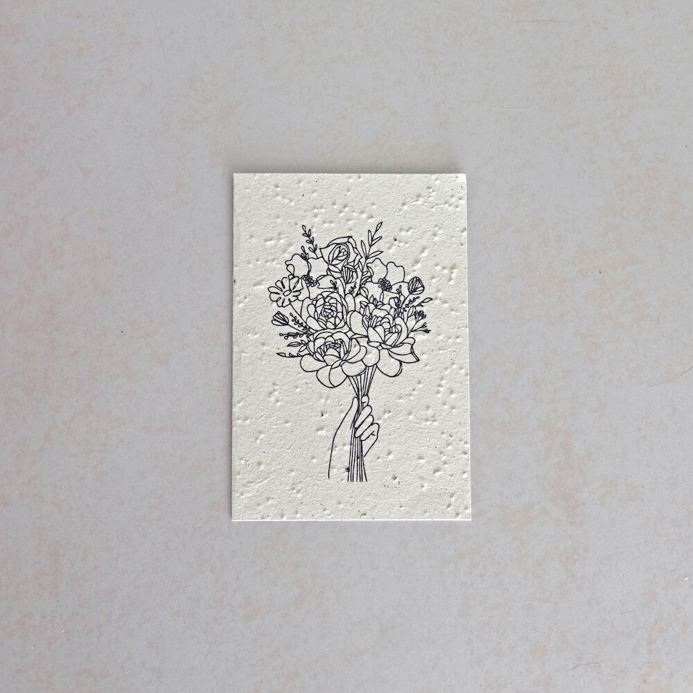 Rectangular Card - I bring you Flowers