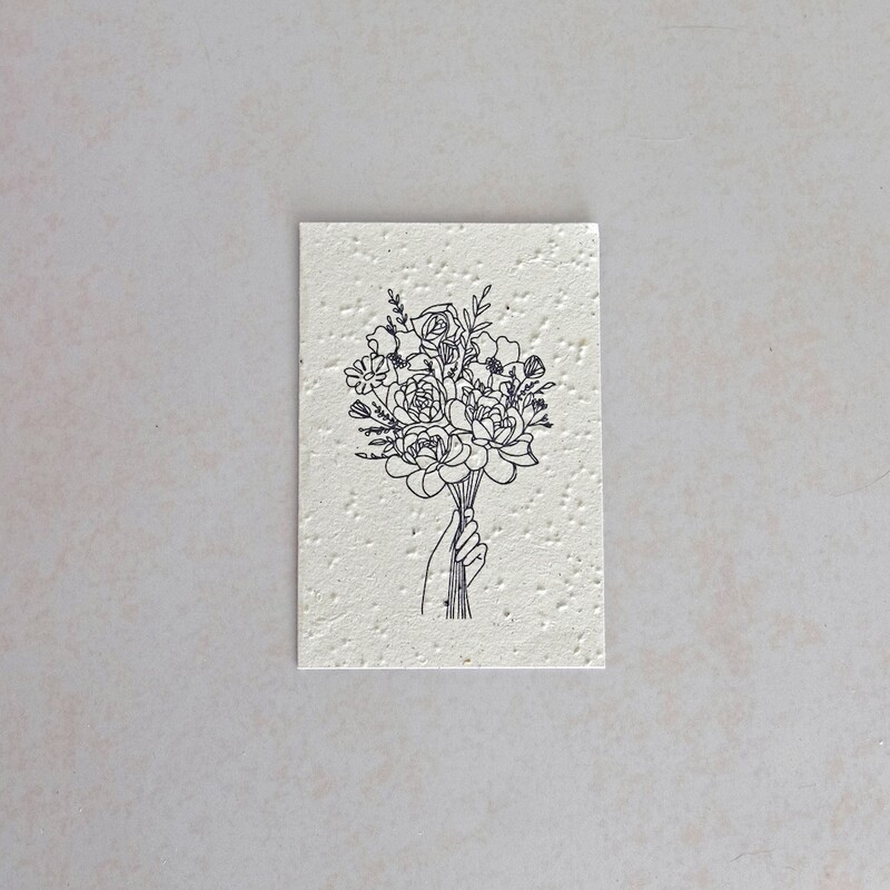 Rectangular Card - I bring you Flowers