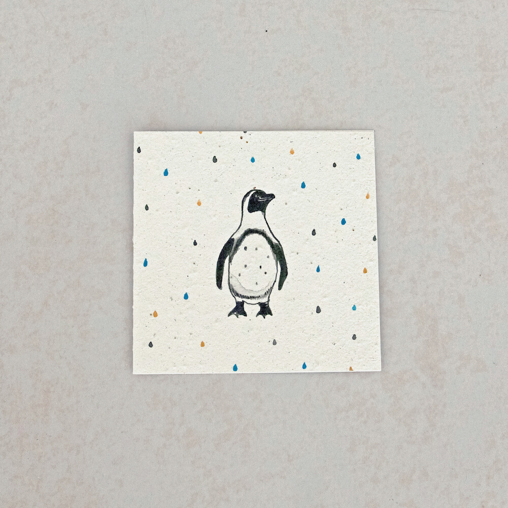 Square Card - Happy Penguin