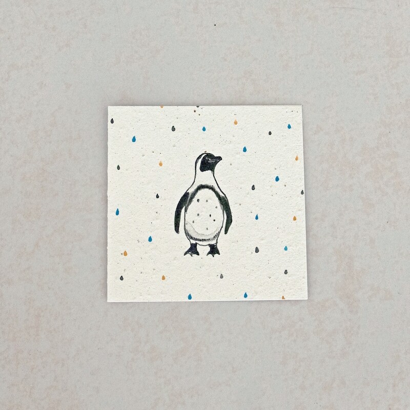Square Card - Happy Penguin