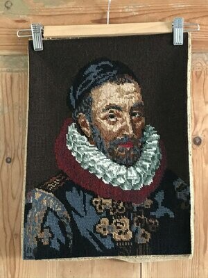Borduurwerk 'Willem van Oranje' naar een schilderij van A. Th. Key