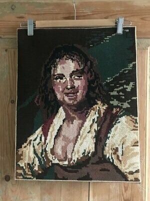 Borduurwerk 'Zigeunermeisje' naar Frans Hals