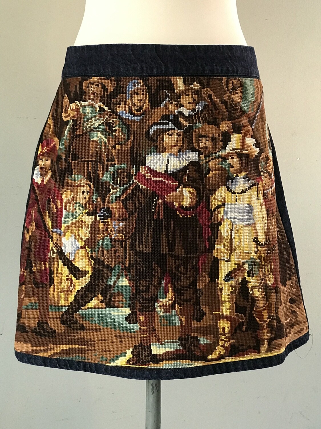 Rok met de Nachtwacht van Rembrandt. Mt 40-42