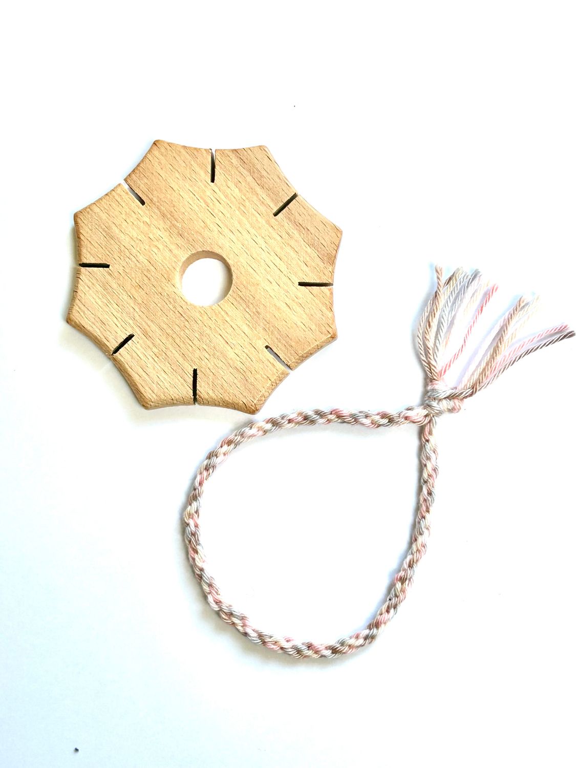 Knoop-ster - set met garen pastel