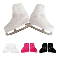Caches patins velours et strass