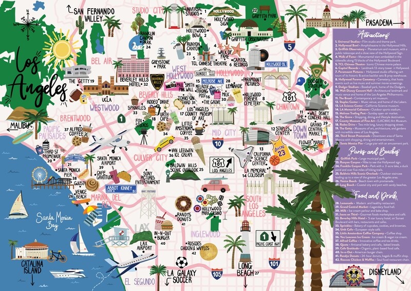 Los Angeles - Map and Travel Guide