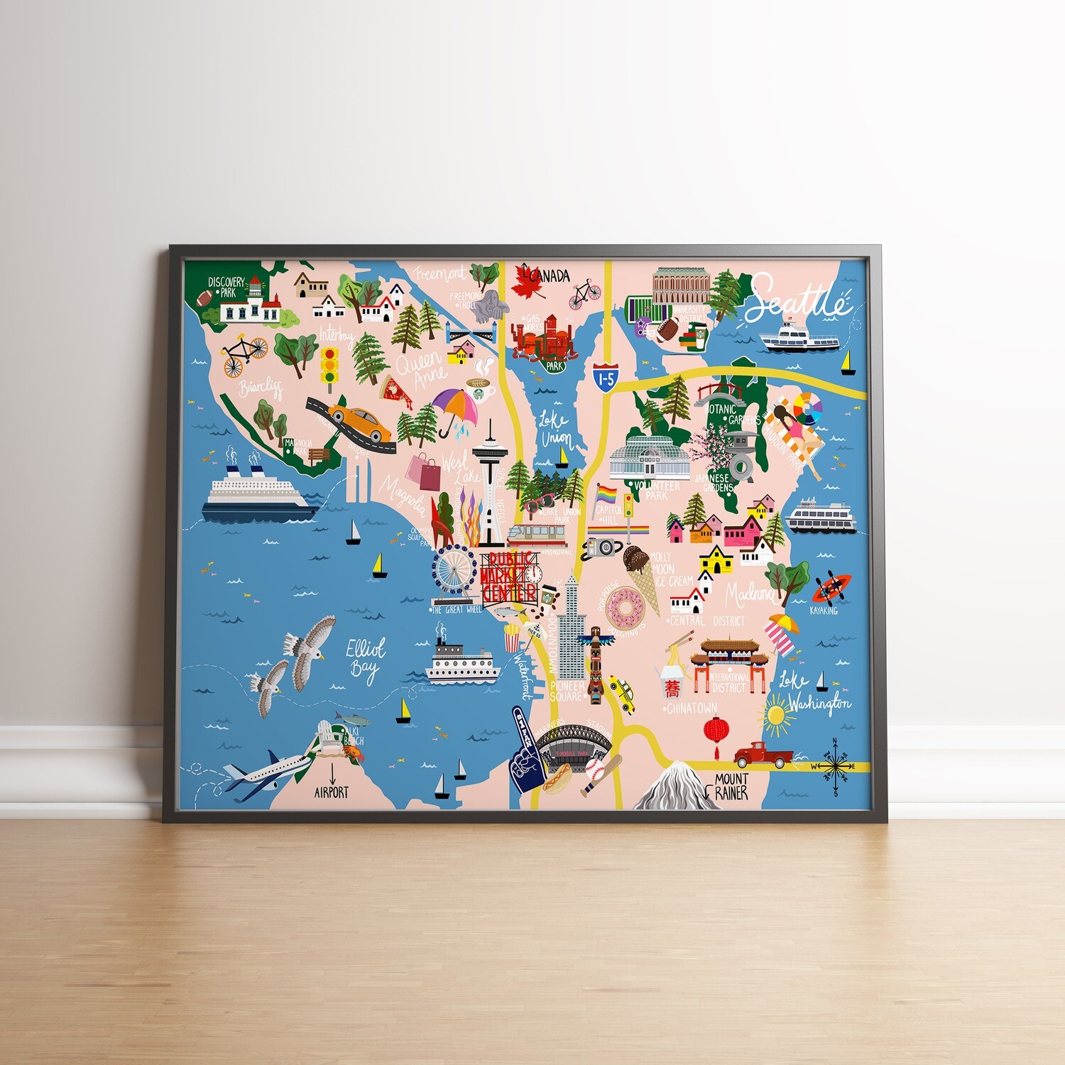 Seattle - Map Print