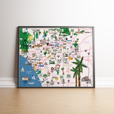 Los Angeles - Map Print