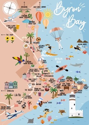 Byron Bay - Map Print