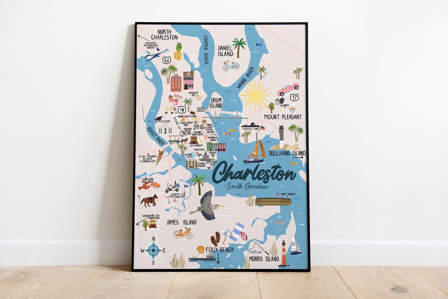 Charleston - Map print