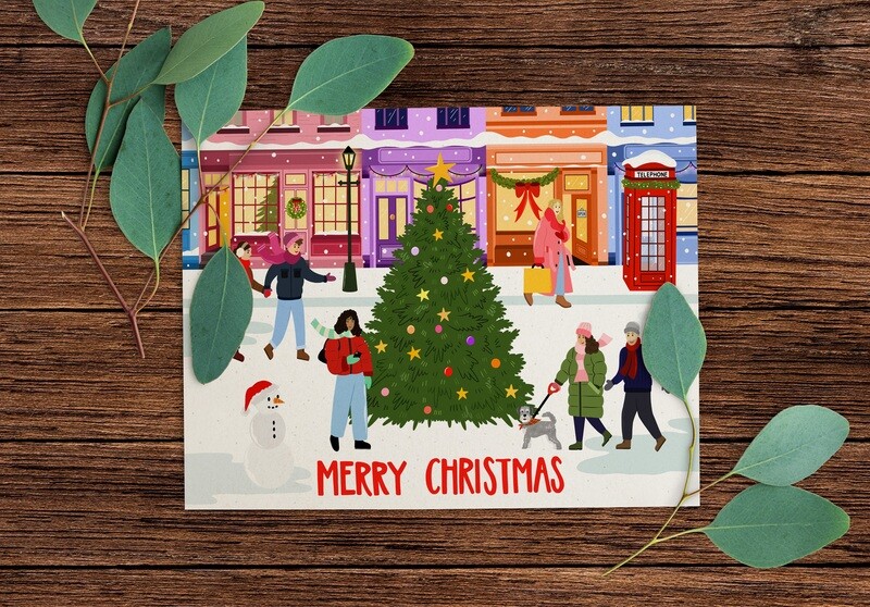 A Christmas Village - Christmas Card