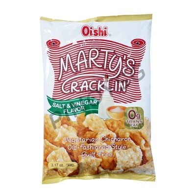 Oishi Marty's Cracklin Salt & Vinegar, 90g