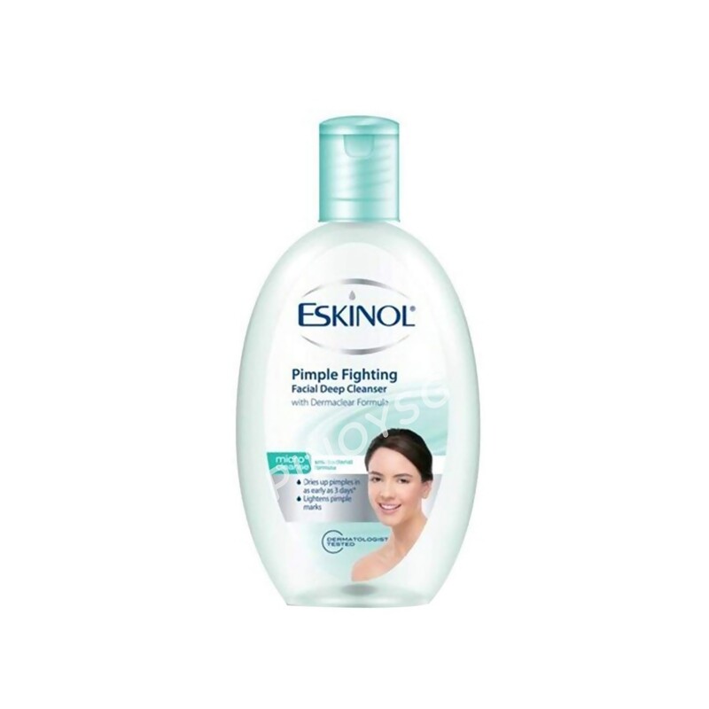 Eskinol Pimple Fighting Facial Deep Cleanser with Dermaclear Formula, 135ml