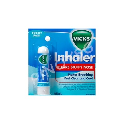 Vicks Inhaler Pocket Pack, 0.5ml