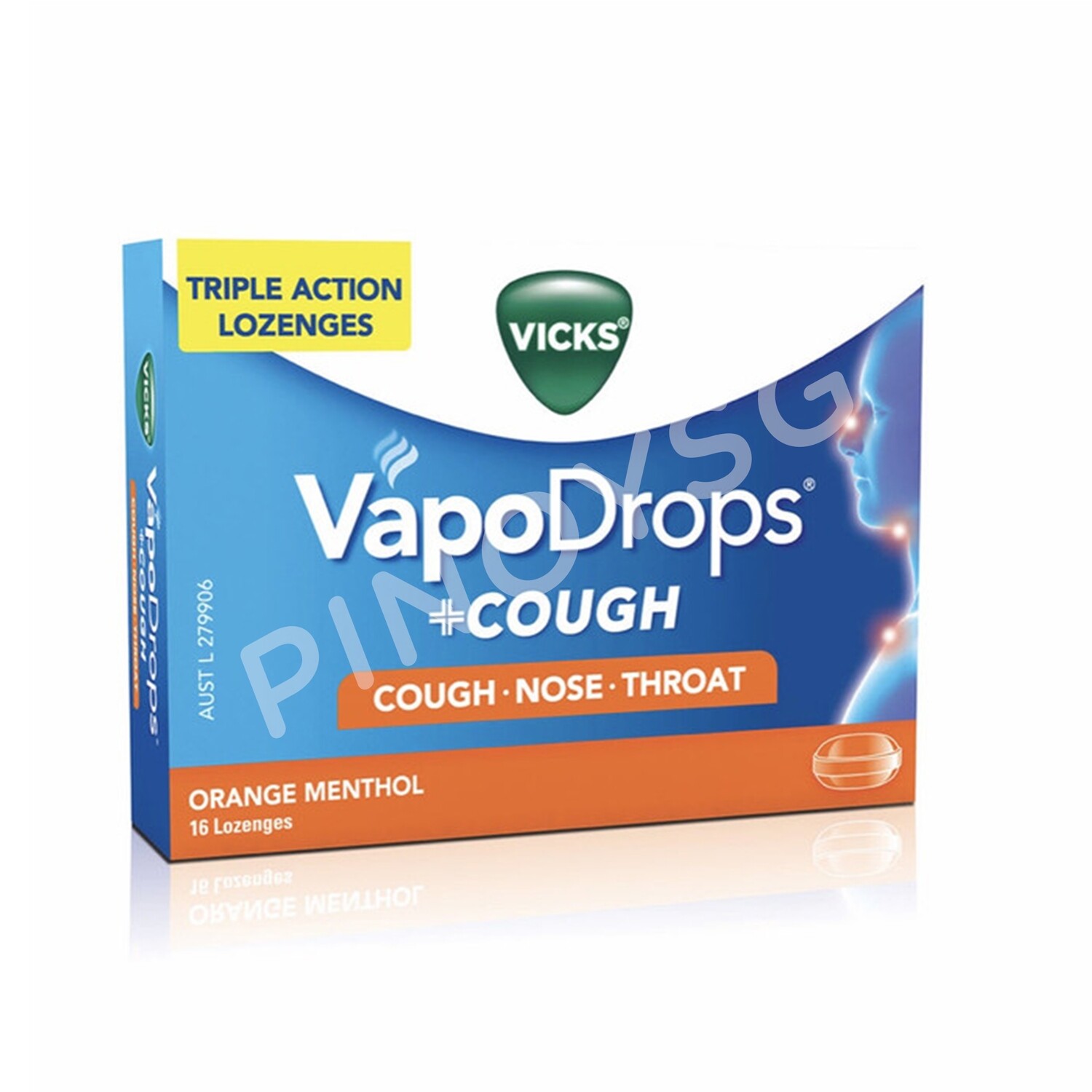 Vicks Vapodrops (Cough) 16 Orange Menthol Lozenges