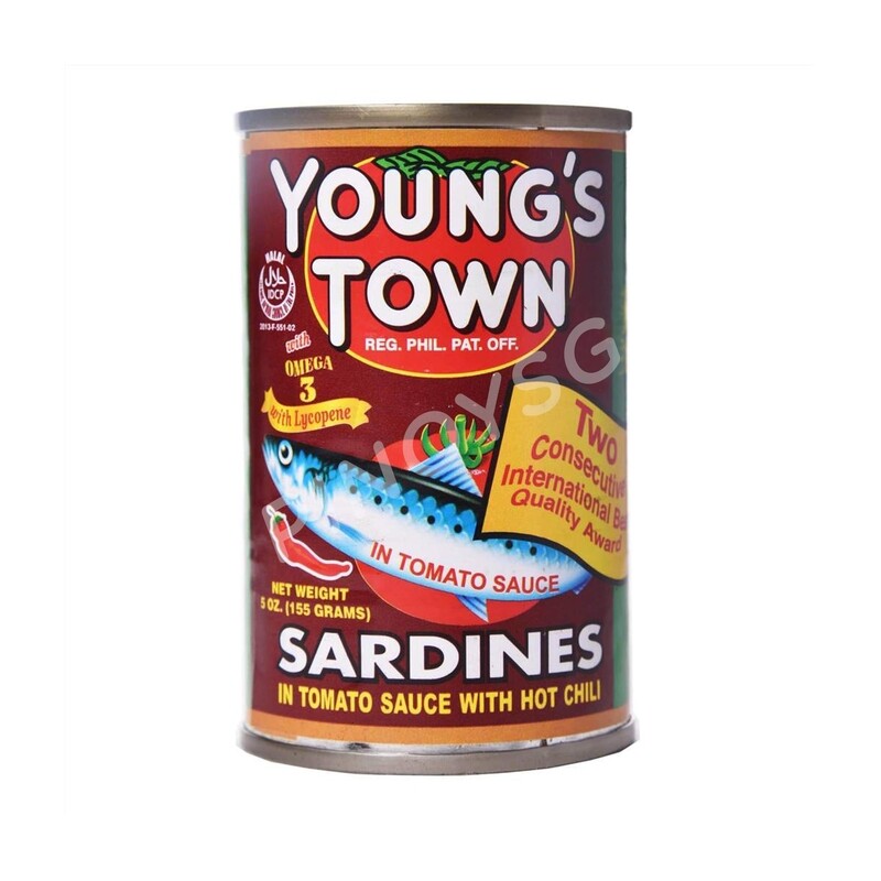 Young Town&#39;s Sardines in Tomato Sauce with Hot Chili 155g