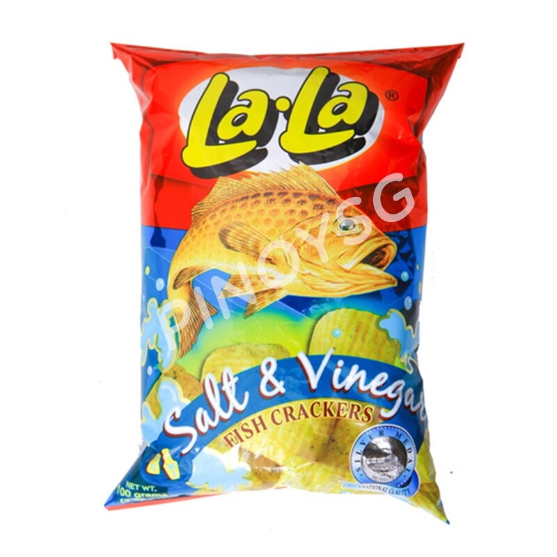 Lala Salt &amp; Vinegar Fish Crackers, 100g 