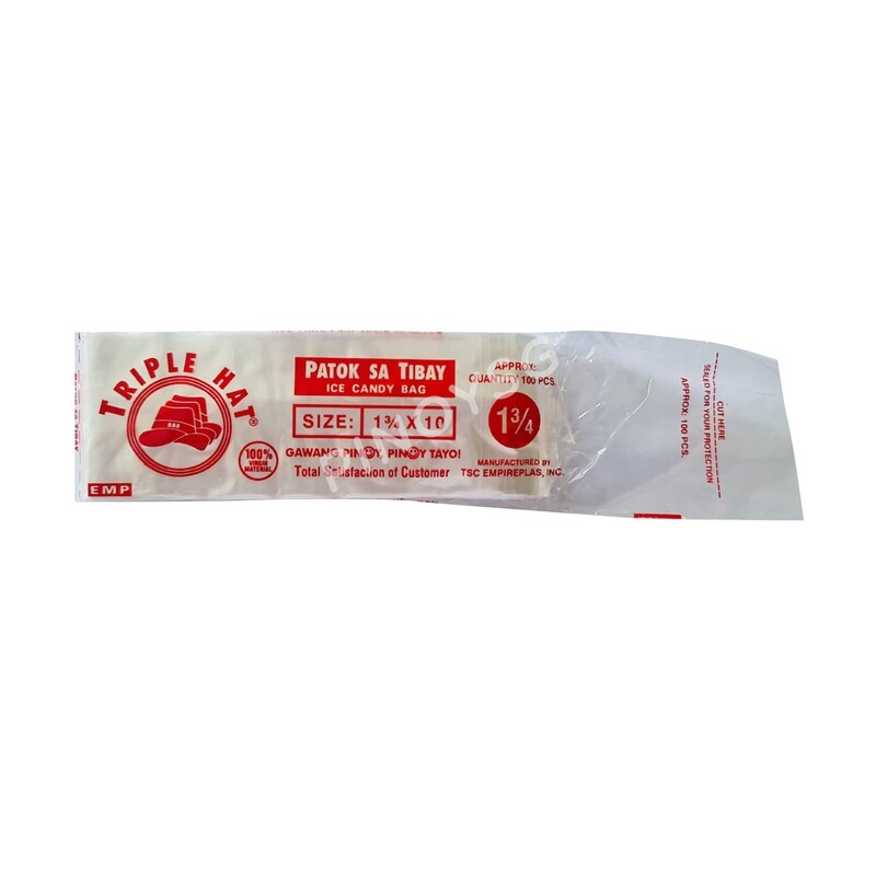Ice Candy Plastic Bag 1 3/4&quot;x10&quot;