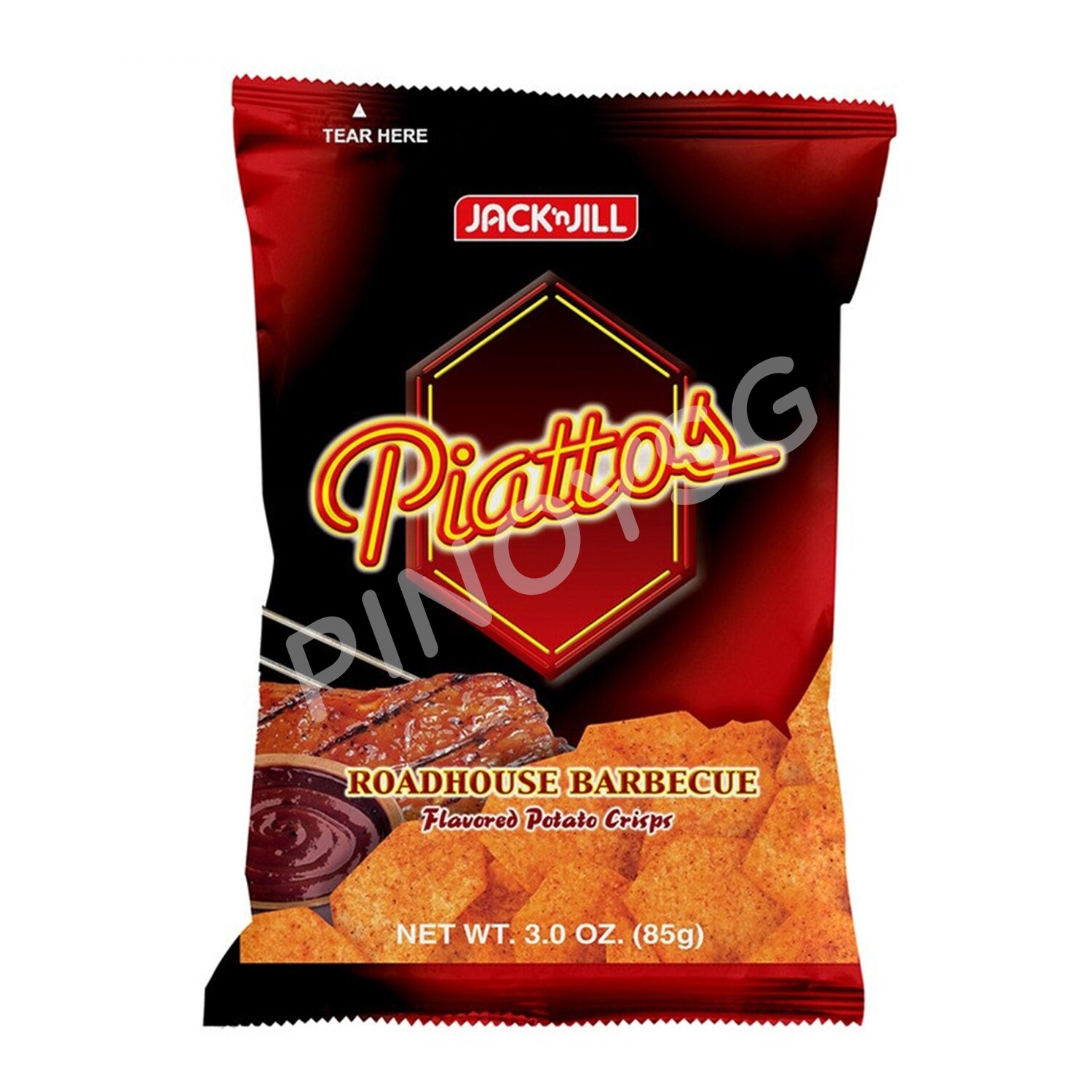 J&amp;J Piattos Roadhouse BBQ, 85g
