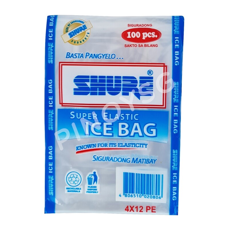 Ice Plastic Bag 4"x12" (Plastik Yelo) 100pcs