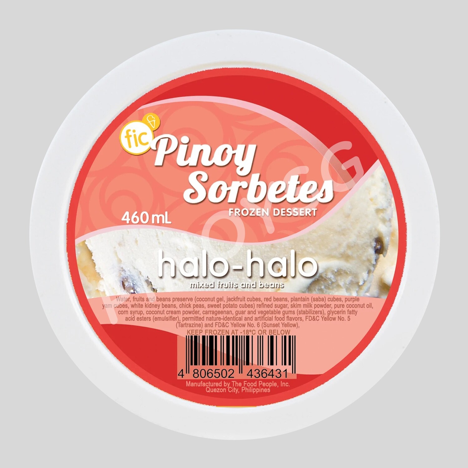 FIC Pinoy Sorbetes Frozen Dessert Halo-Halo (Mixed Fruits & Beans) 460ml