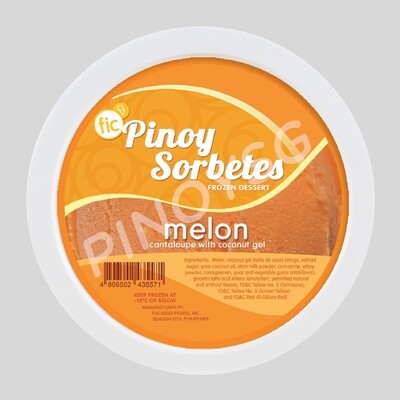 FIC Pinoy Sorbetes Frozen Dessert Melon (Cantaloupe with Coconut Gel) 460ml