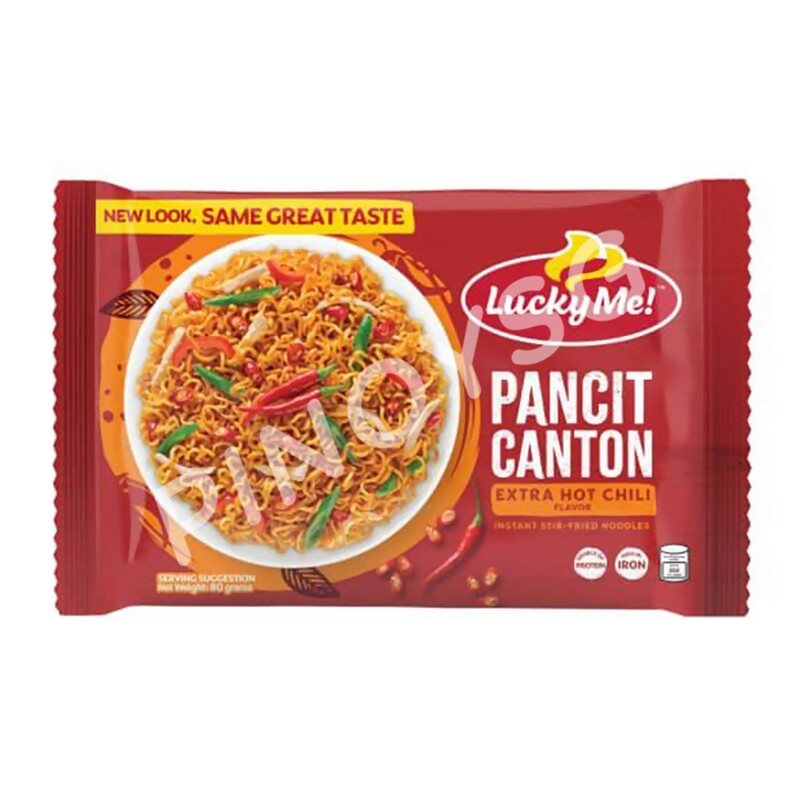 Lucky Me! Pancit Canton Extra Hot Chili, 1 pc/60g