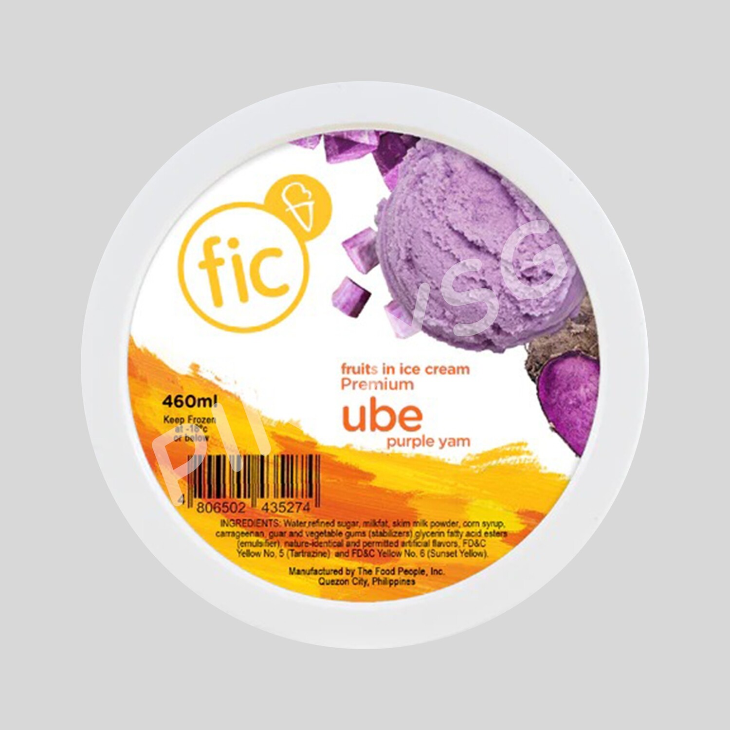 FIC Fruits in Ice Cream Premium Ube Purple Yam 460ml
