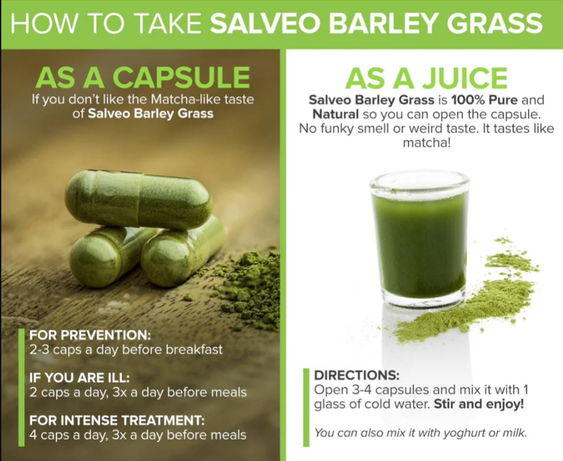 Salveo Barley Grass - SBG Capsules, 500mg 120's