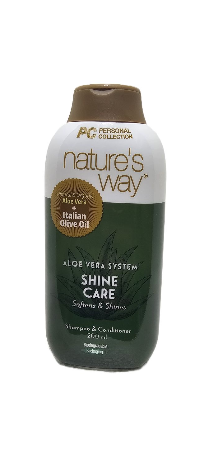 Nature’s Way Aloe Vera System Shampoo and Conditioner Total Shine Care, 200ml