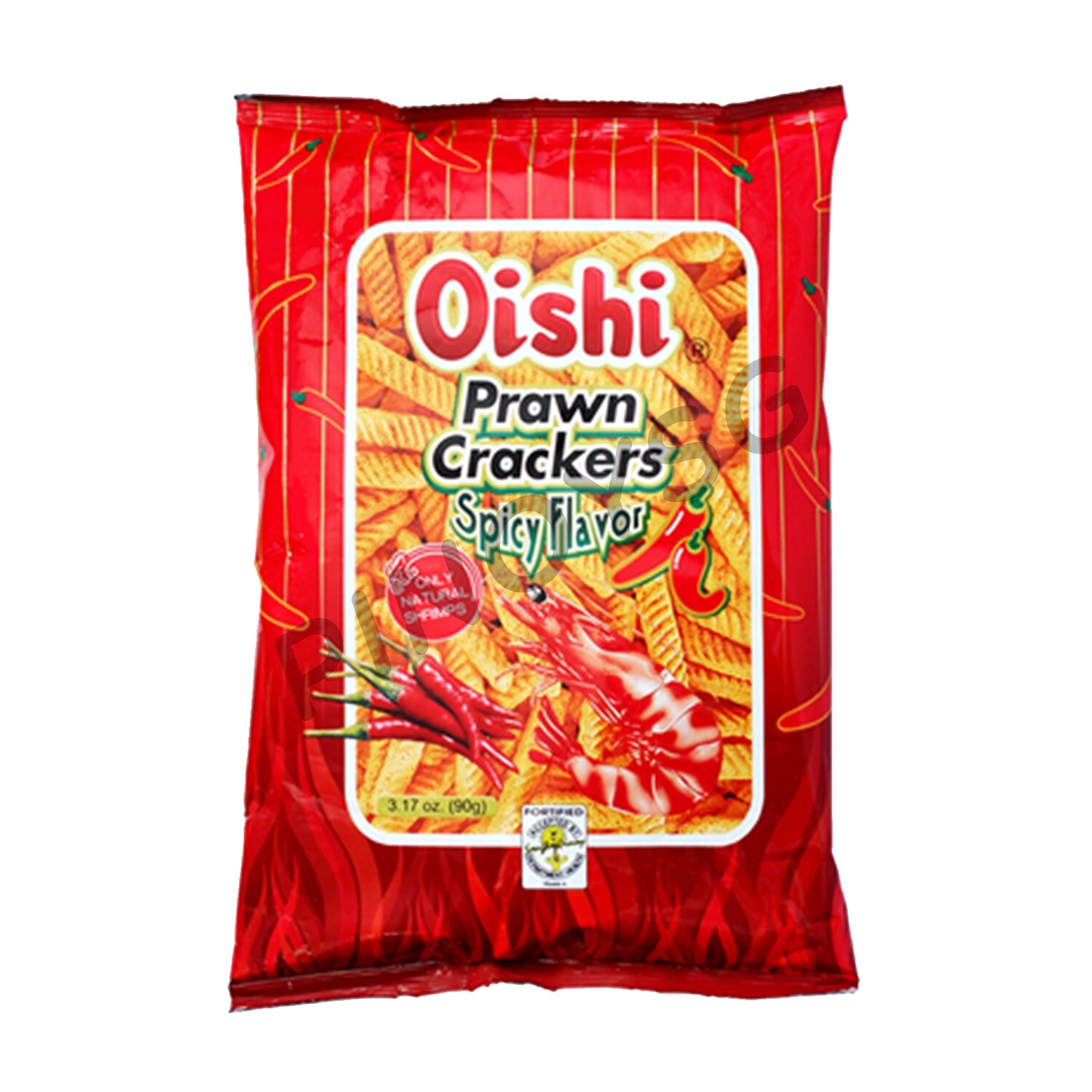 Oishi Prawn Crackers Hot &amp; Spicy, 90g