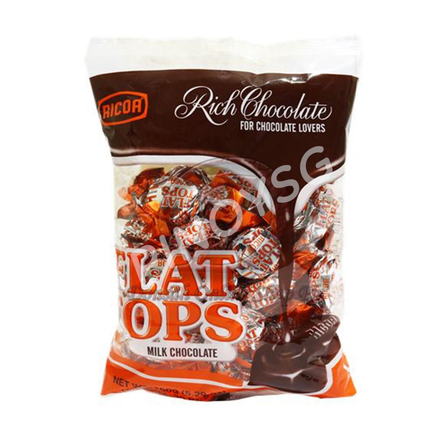 Ricoa Flat Tops Milk Chocolate 150g