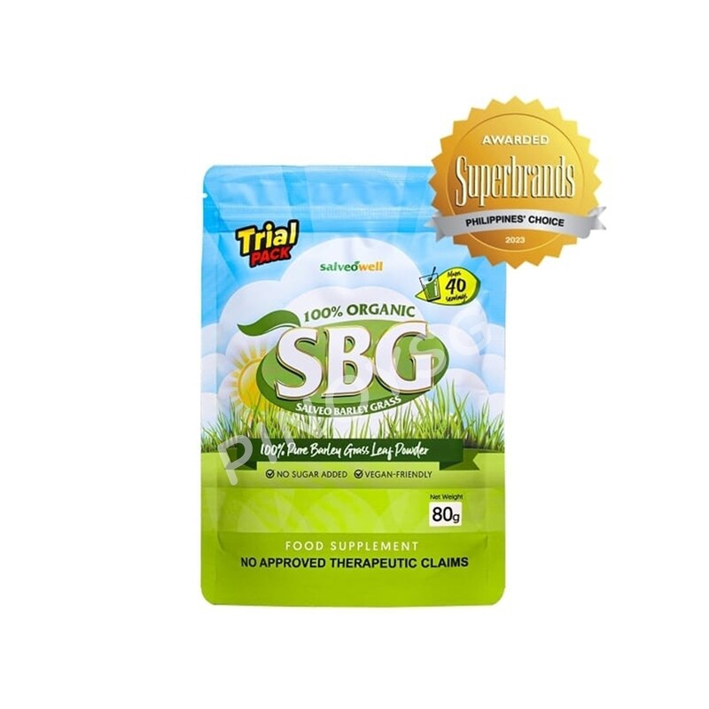 Salveo Barley Grass, SBG Powder in Trial Pack, 80g Salveo Barley Grass, SBG Powder in Trial Pack, 80g